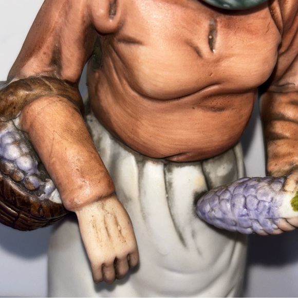 Vintage Figurine Set - Brown and Green Couple - Picture 4 of 13